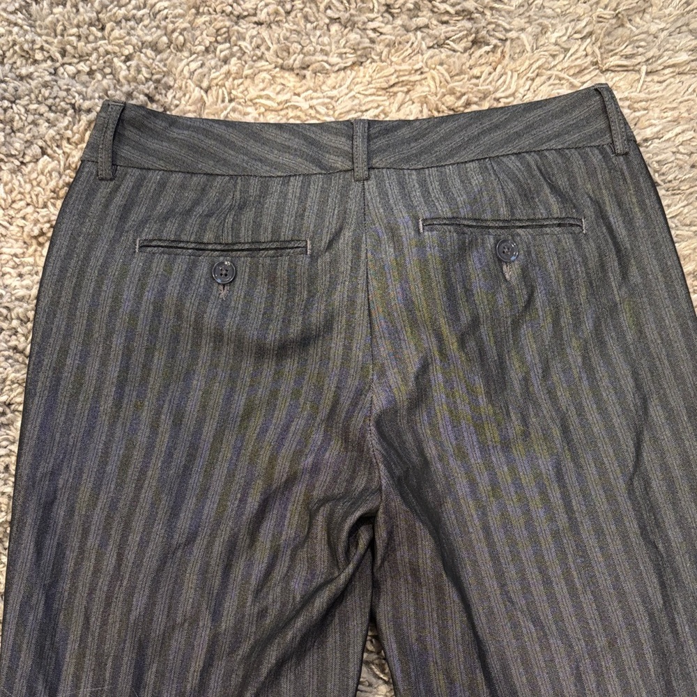 Express Gray Striped Boot Cut Pants